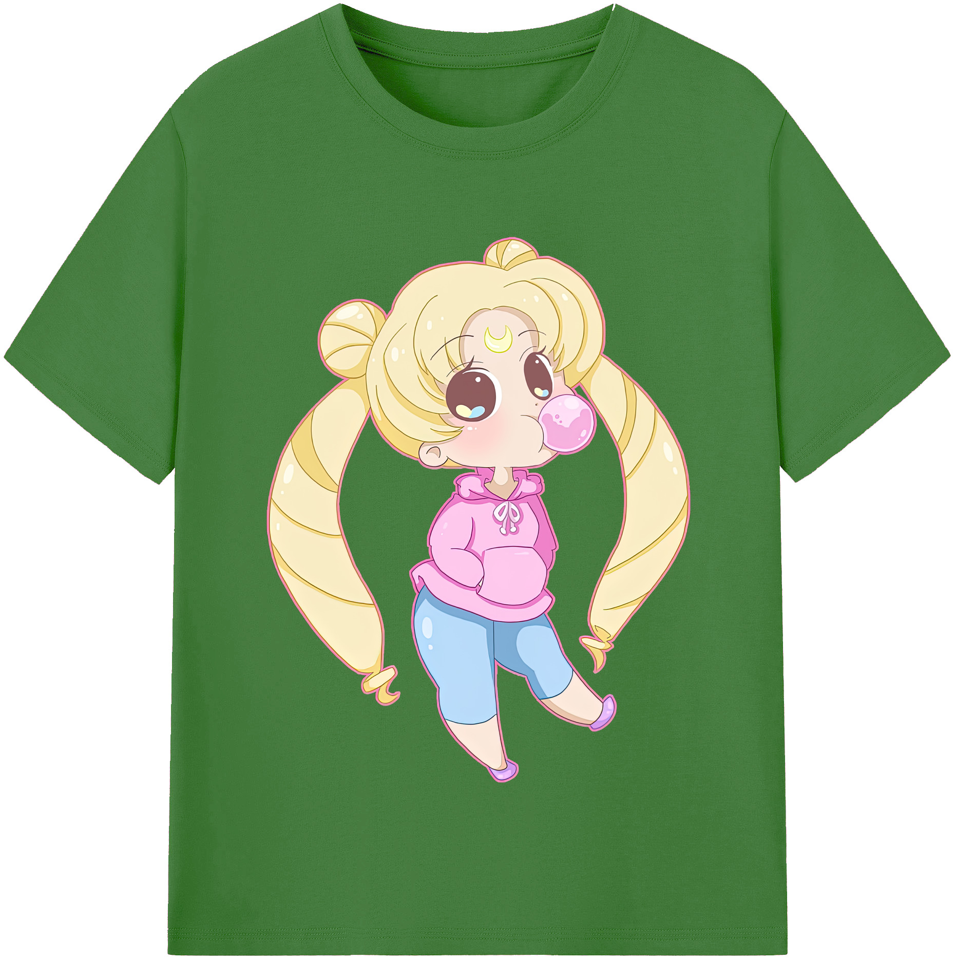 （画像用） 美少女戦士セーラームーン 愛野 美奈子 あいの みなこ Sailor Moon Aino Minako レディースカジュアルプリントTシャツ（綿100％）